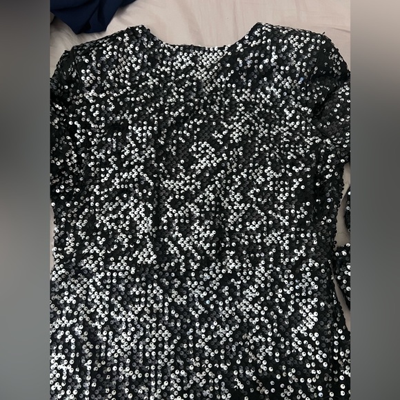 ASOS Motel Alexus Dress in Sequins - Silver /  L - Picture 2 of 4